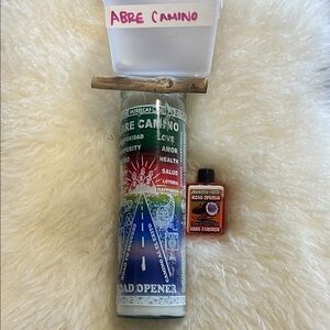 Abre Camino Road Opener Candle , stick and Oil Set .